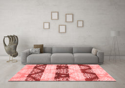 Contemporary Red Washable Rugs