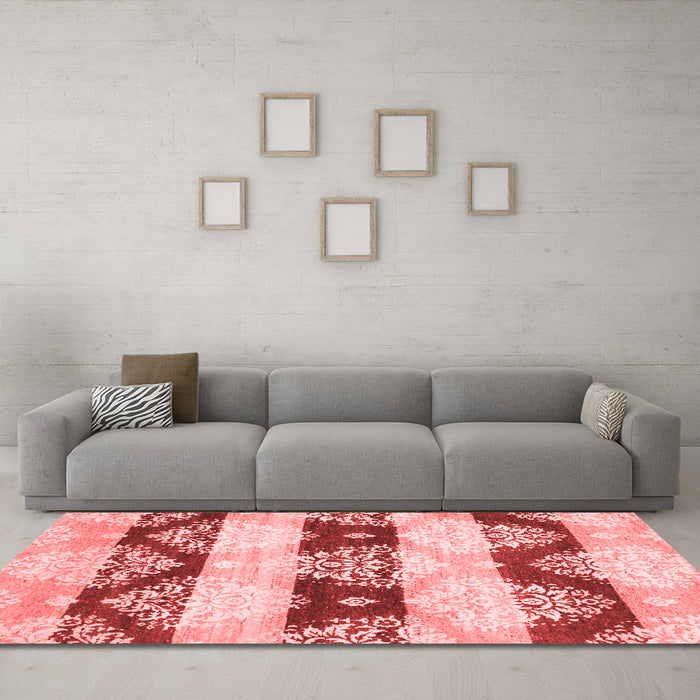Contemporary Red Washable Rugs
