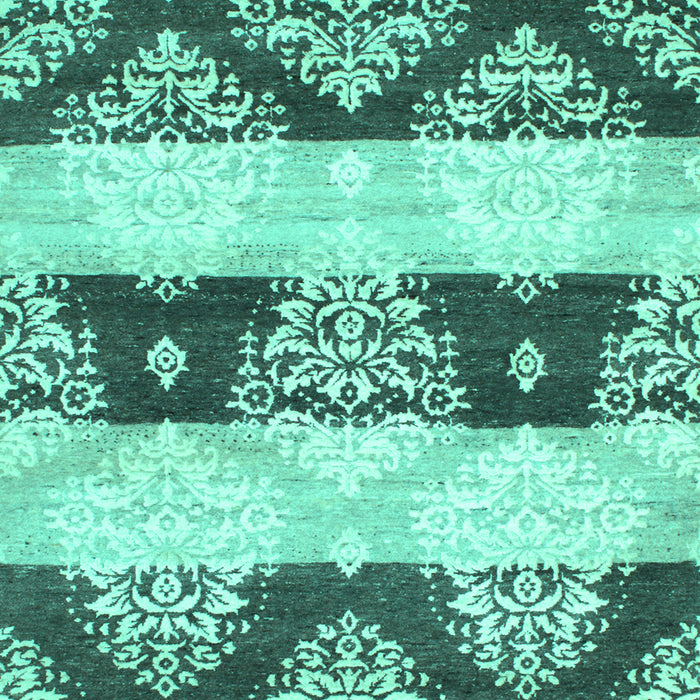 Machine Washable Abstract Turquoise Contemporary Area Rugs, wshcon592turq