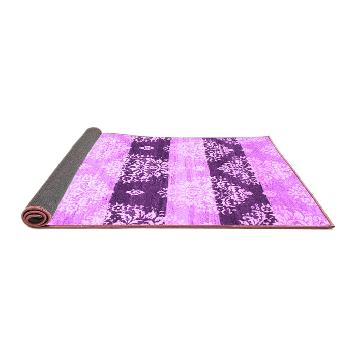 Sideview of Abstract Purple Contemporary Rug, con592pur