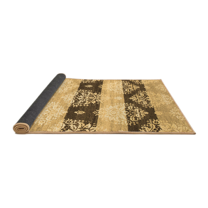 Sideview of Abstract Brown Contemporary Rug, con592brn