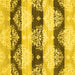 Square Abstract Yellow Contemporary Rug, con592yw