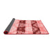 Abstract Red Contemporary Area Rugs