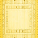 Square Solid Yellow Modern Rug, con593yw