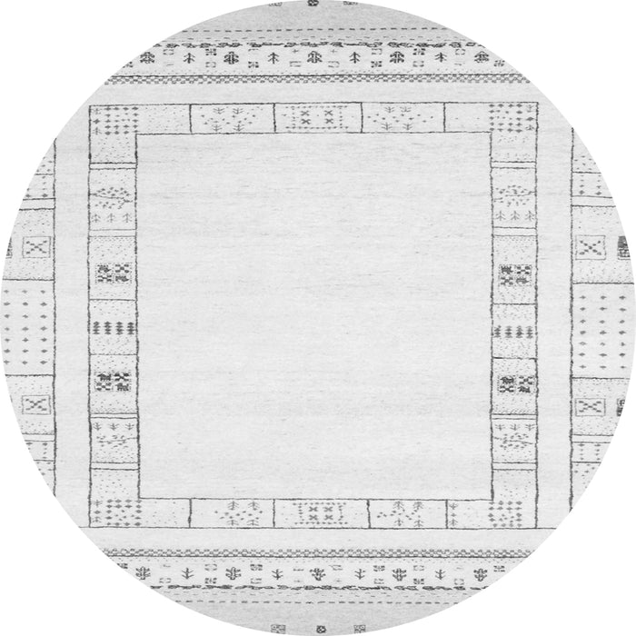 Square Solid Gray Modern Rug, con593gry