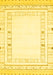 Machine Washable Solid Yellow Modern Rug, wshcon593yw