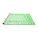 Sideview of Machine Washable Solid Emerald Green Modern Area Rugs, wshcon593emgrn