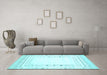 Machine Washable Solid Light Blue Modern Rug in a Living Room, wshcon593lblu