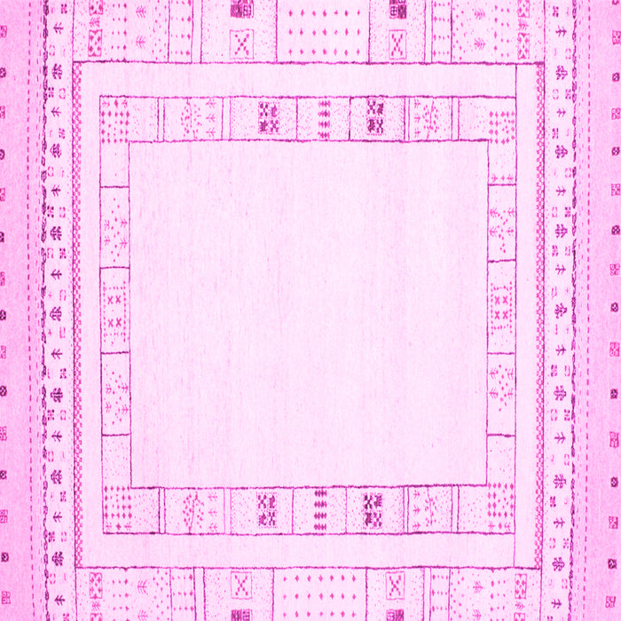Square Machine Washable Solid Pink Modern Rug, wshcon593pnk