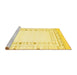 Sideview of Machine Washable Solid Yellow Modern Rug, wshcon593yw