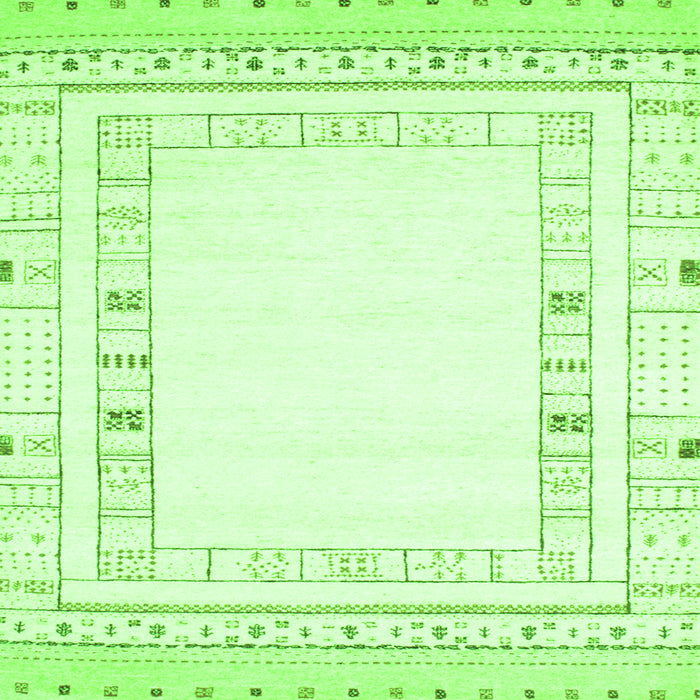 Round Machine Washable Solid Green Modern Area Rugs, wshcon593grn