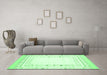 Machine Washable Solid Emerald Green Modern Area Rugs in a Living Room,, wshcon593emgrn