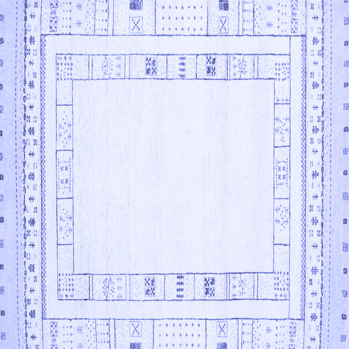 Square Machine Washable Solid Blue Modern Rug, wshcon593blu