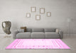 Machine Washable Solid Pink Modern Rug in a Living Room, wshcon593pnk