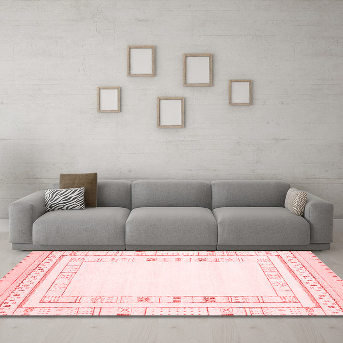Modern Red Washable Rugs