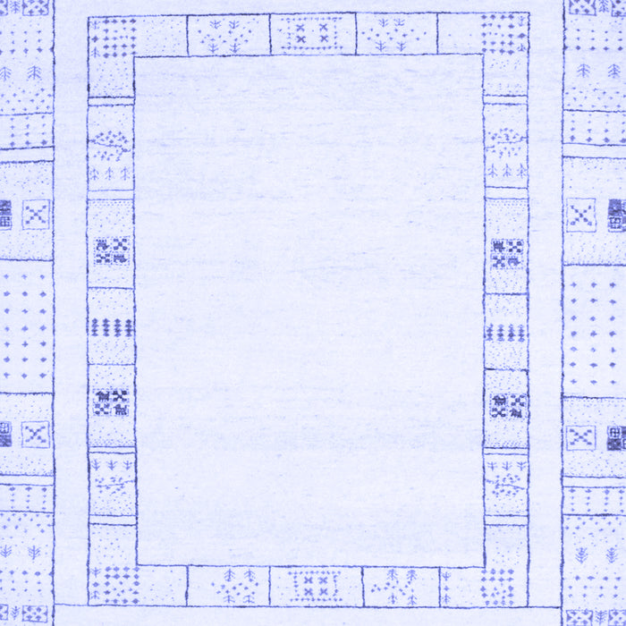 Machine Washable Solid Blue Modern Rug, wshcon593blu