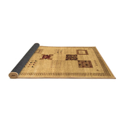 Sideview of Abstract Brown Contemporary Rug, con594brn