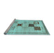 Sideview of Machine Washable Abstract Light Blue Contemporary Rug, wshcon594lblu