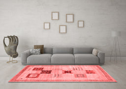 Contemporary Red Washable Rugs