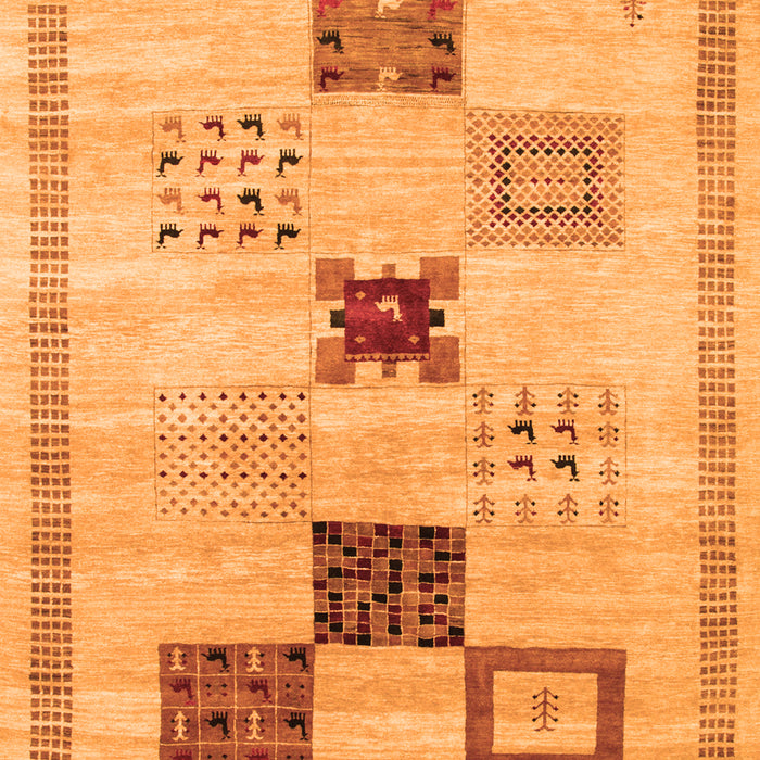 Serging Thickness of Machine Washable Abstract Orange Contemporary Area Rugs, wshcon594org