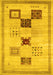 Abstract Yellow Contemporary Rug, con594yw