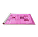 Sideview of Machine Washable Abstract Pink Contemporary Rug, wshcon594pnk