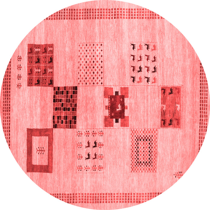 Machine Washable Abstract Red Contemporary Rug, wshcon594red