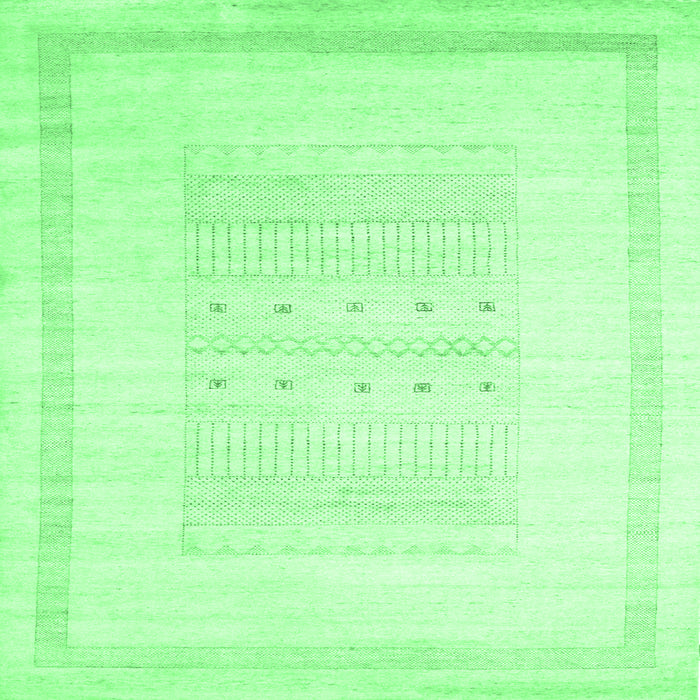 Square Solid Emerald Green Modern Rug, con595emgrn