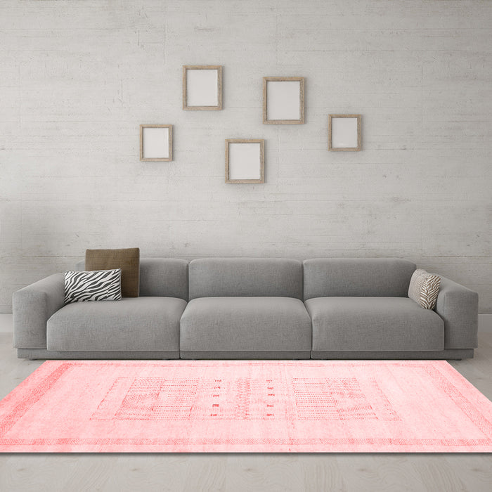 Modern Red Washable Rugs