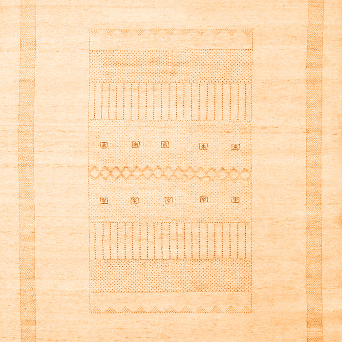 Serging Thickness of Machine Washable Solid Orange Modern Area Rugs, wshcon595org