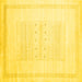 Square Solid Yellow Modern Rug, con595yw