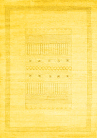 Solid Yellow Modern Rug, con595yw