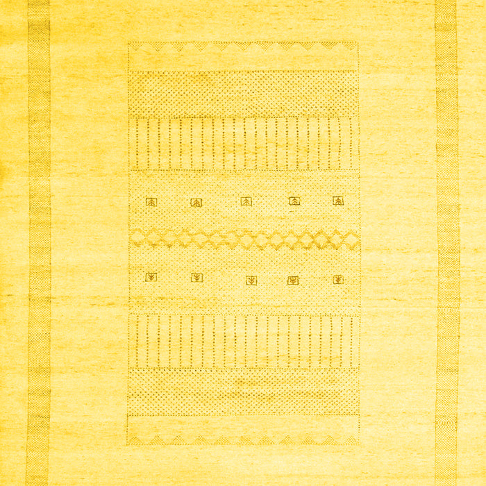 Machine Washable Solid Yellow Modern Rug, wshcon595yw