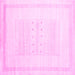 Square Solid Pink Modern Rug, con595pnk