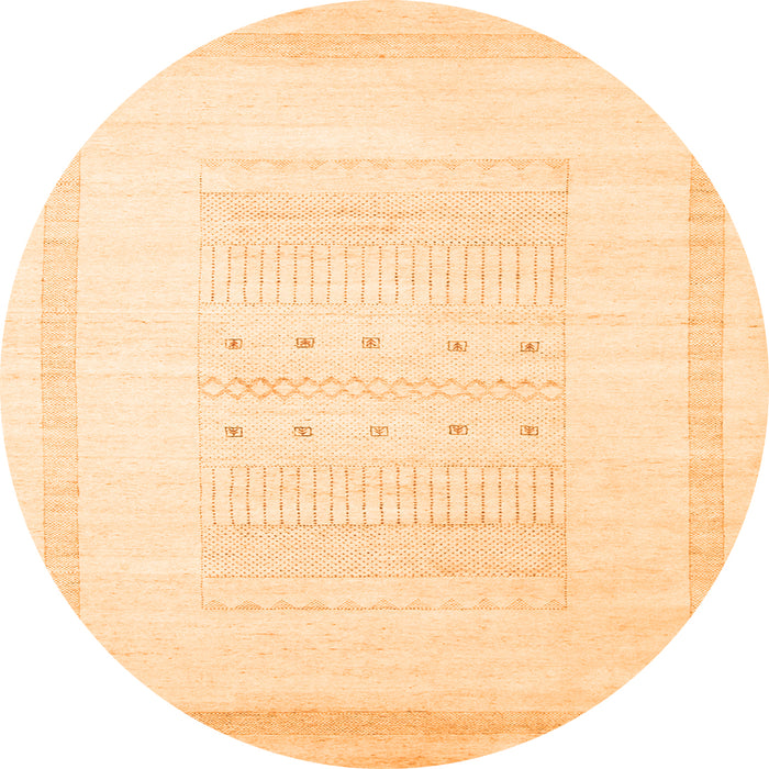 Square Solid Orange Modern Rug, con595org