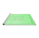 Sideview of Machine Washable Solid Emerald Green Modern Area Rugs, wshcon595emgrn