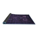 Sideview of Abstract Blue Contemporary Rug, con596blu