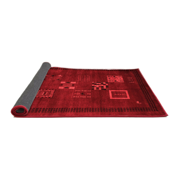Abstract Red Contemporary Area Rugs