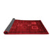 Abstract Red Contemporary Area Rugs