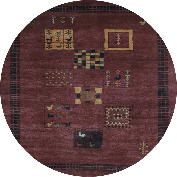 Round Machine Washable Abstract Light Blue Contemporary Rug, wshcon596lblu