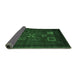 Sideview of Abstract Emerald Green Contemporary Rug, con596emgrn