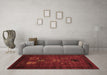 Machine Washable Abstract Brown Contemporary Rug in a Living Room,, wshcon596brn