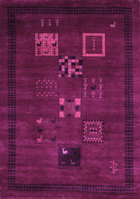 Abstract Purple Contemporary Rug, con596pur