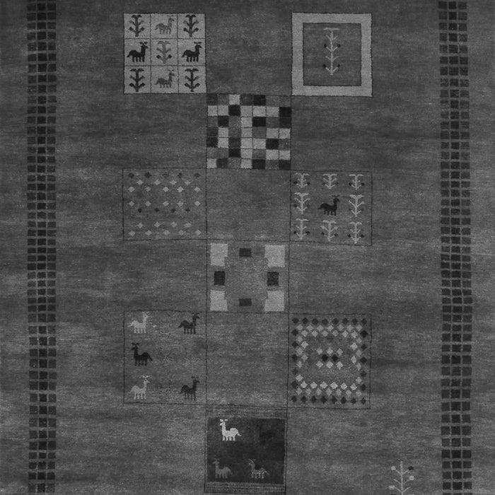 Abstract Gray Contemporary Rug, con596gry