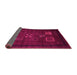 Sideview of Abstract Pink Contemporary Rug, con596pnk