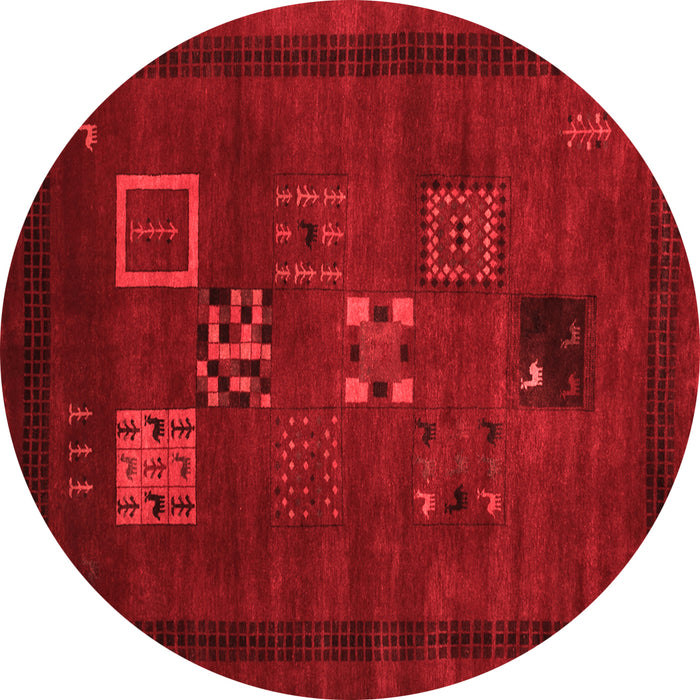 Machine Washable Abstract Red Contemporary Rug, wshcon596red