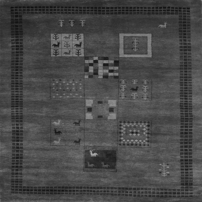 Serging Thickness of Abstract Gray Contemporary Rug, con596gry