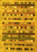 Machine Washable Abstract Yellow Contemporary Rug, wshcon597yw