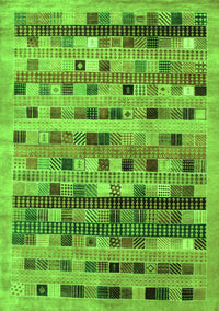 Abstract Green Contemporary Rug, con597grn