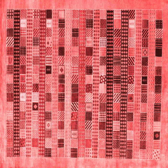 Abstract Red Contemporary Rug, con597red